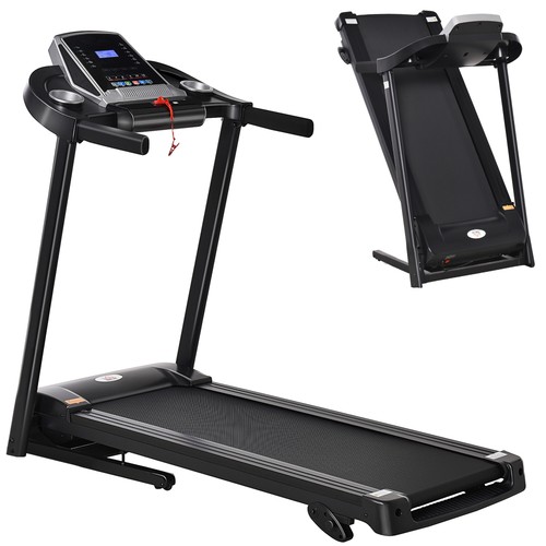 Folding treadmill with led - with,