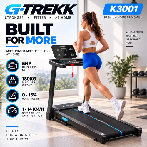 Trekk treadmill 5hp 180kg - treadmill,