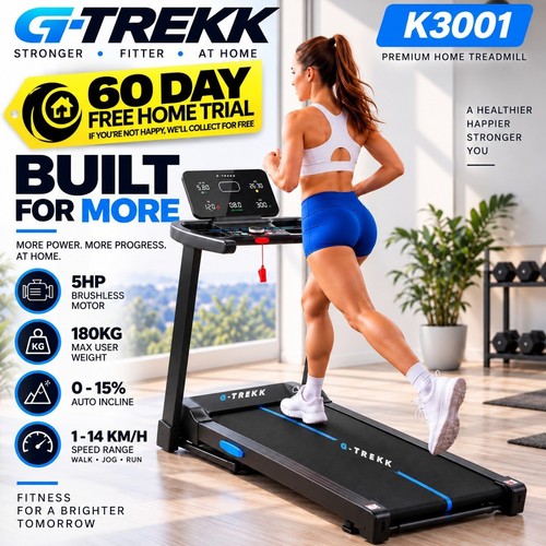 Trekk treadmill 5hp auto - g-trekk, 15%