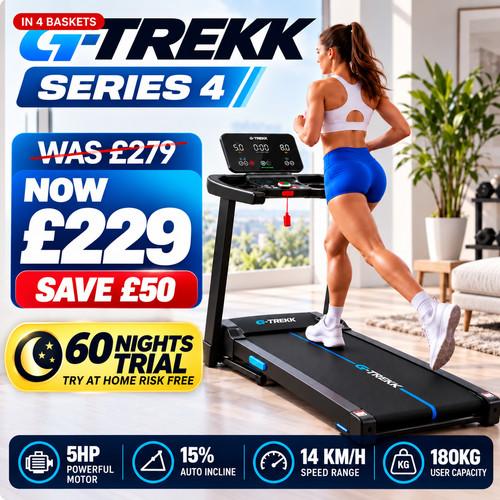Gtrekk treadmill 5hp auto - gtrekk,