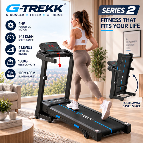 Trekk treadmill 4hp 180kg - g-trekk,