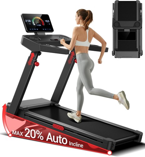 Foldable treadmill with - with, 20%